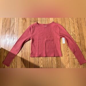 PacSun Ribbed Long Sleeve Top NWT Red Size L